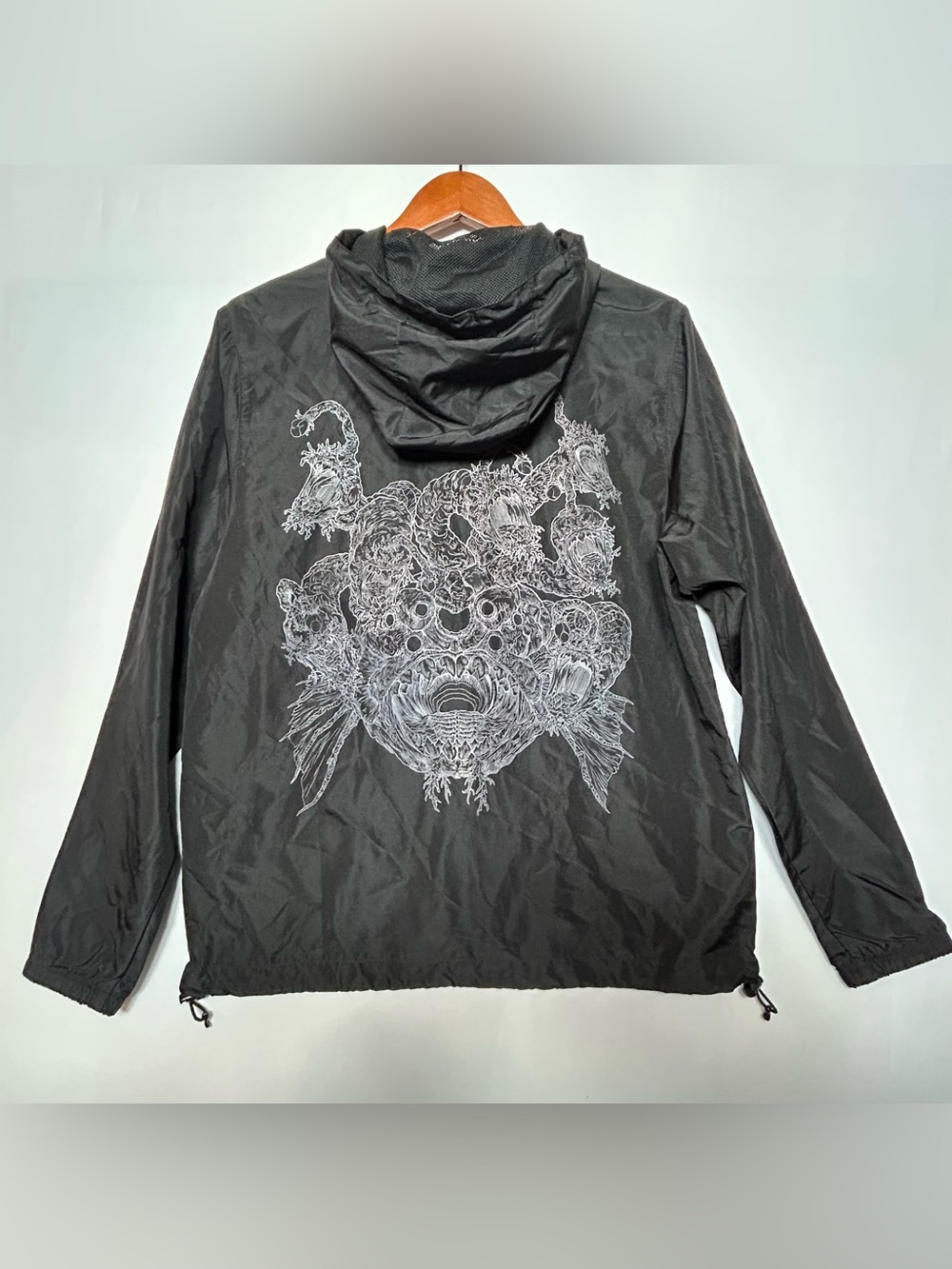 3 Floyds Brewing Permanent Funeral Windbreaker Jacket Men's Small Black Beer